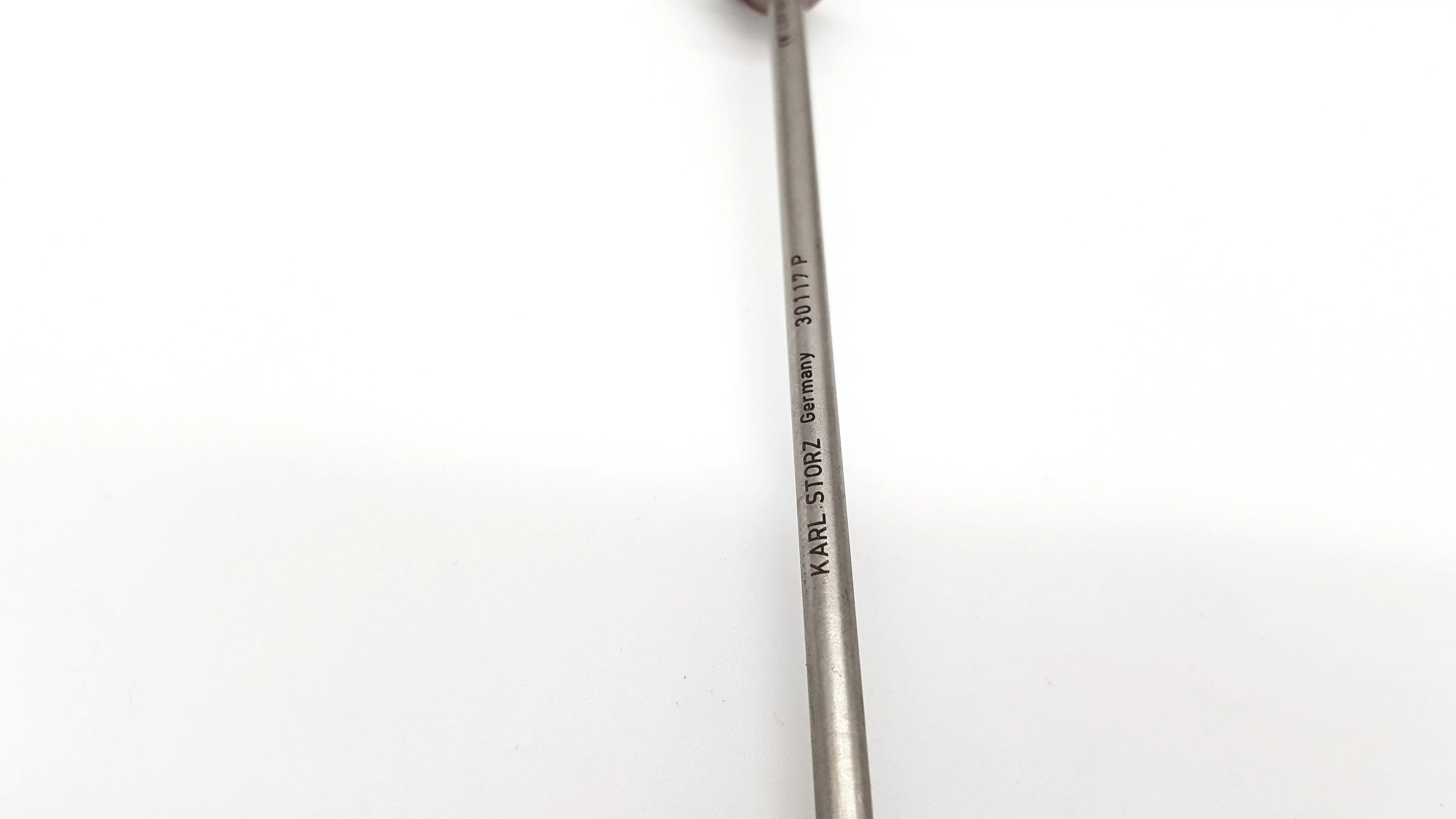 Load image into Gallery viewer, A Biomedical Service Karl Storz Trocar w/ Pyramidal Tip Mdl 30117 PK Red Orange LH AD 