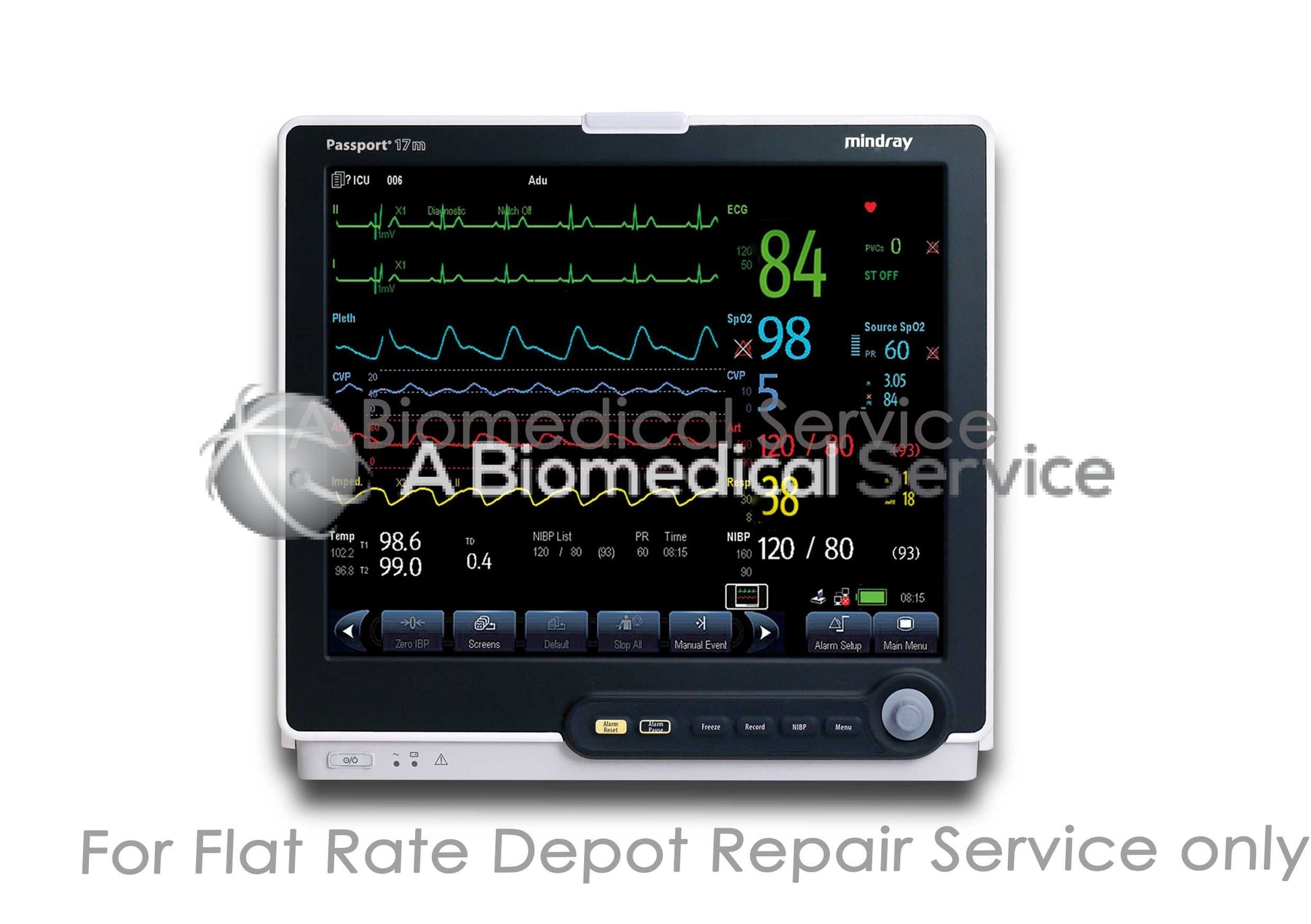Mindray Passport 17m Patient Monitor 6803F-PA00001 Repair Service Mindray