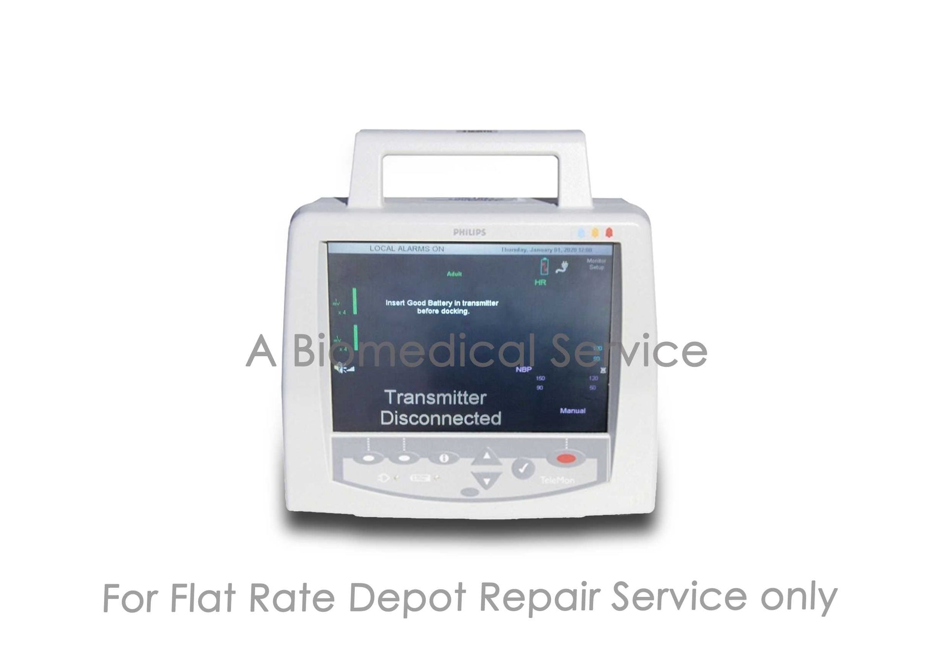 Philips M2636C Telemon C Vital Signs Patient Monitor Repair Service Philips