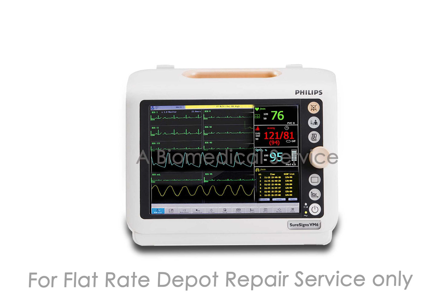 Philips SureSigns VM6 Bedside Patient Monitor Repair Service Philips