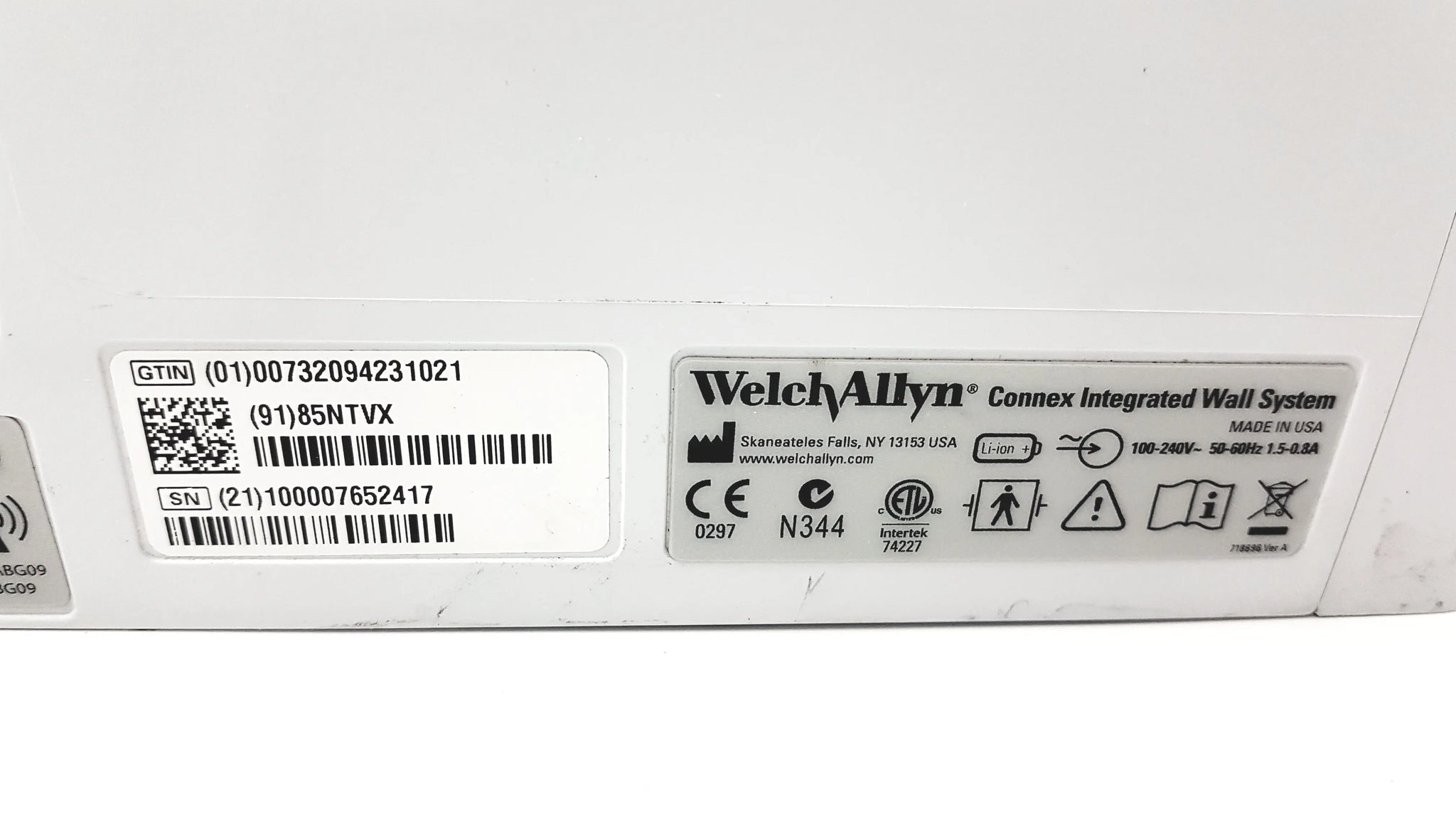 Welch Allyn Connex Integrated Wall Diagnostic System 85NTVX – A ...