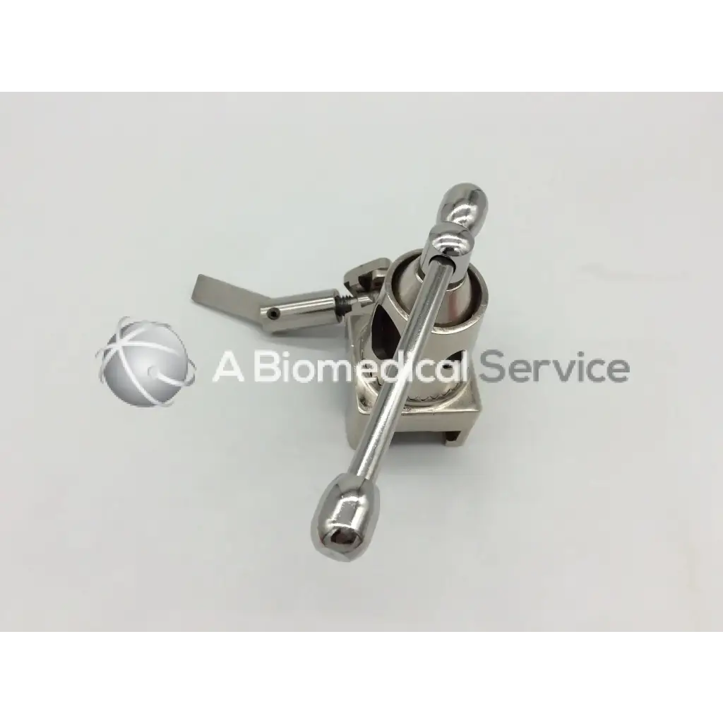 Stainless steel acufex smith & nephew 013227 arthroscopic guhl table clamp with polished finish and articulated joint design