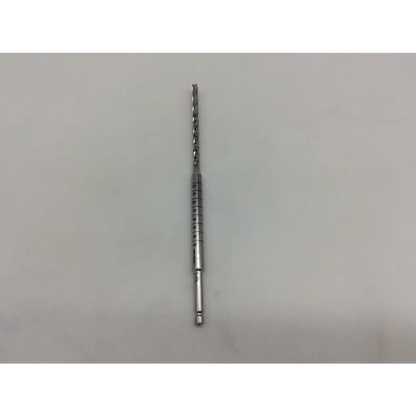 Silver metal acutrack cannulated long drill bit with spiral flute and measurement markings on shaft acumed 80-0056