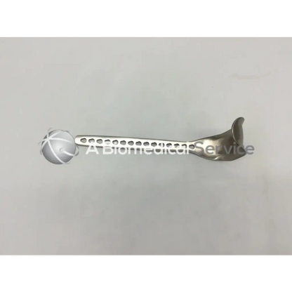 Depuy 224510015 silver surgical retractor with spherical handle and curved blade end for precise use surgical retractor ad5-98