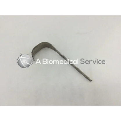 Depuy 224510015 silver metal surgical retractor with curved u-shaped design and textured grip for surgical use ad5-98