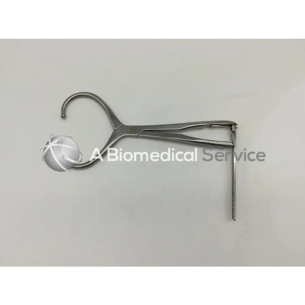 Depuy ace 1919 stainless steel periarticular reduction forceps with curved handle and serrated tip for surgical use
