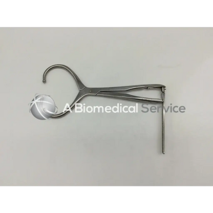 Depuy ace 1919 stainless steel periarticular reduction forceps with curved handle and serrated tip for surgical use