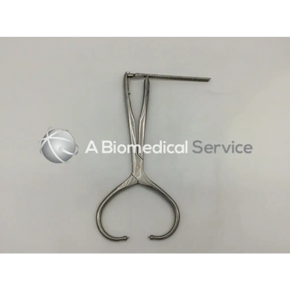 Stainless steel depuy ace 1919 periarticular reduction forceps with textured serrated tip and curved handles