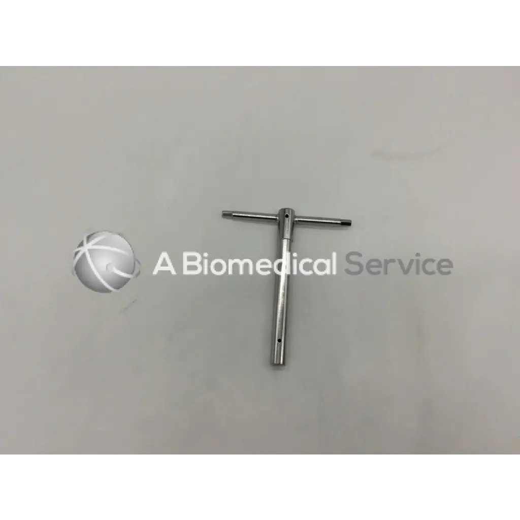 Silver EBI 03125 T-wrench surgical instrument with perpendicular handles for bone screw ad5-147 use