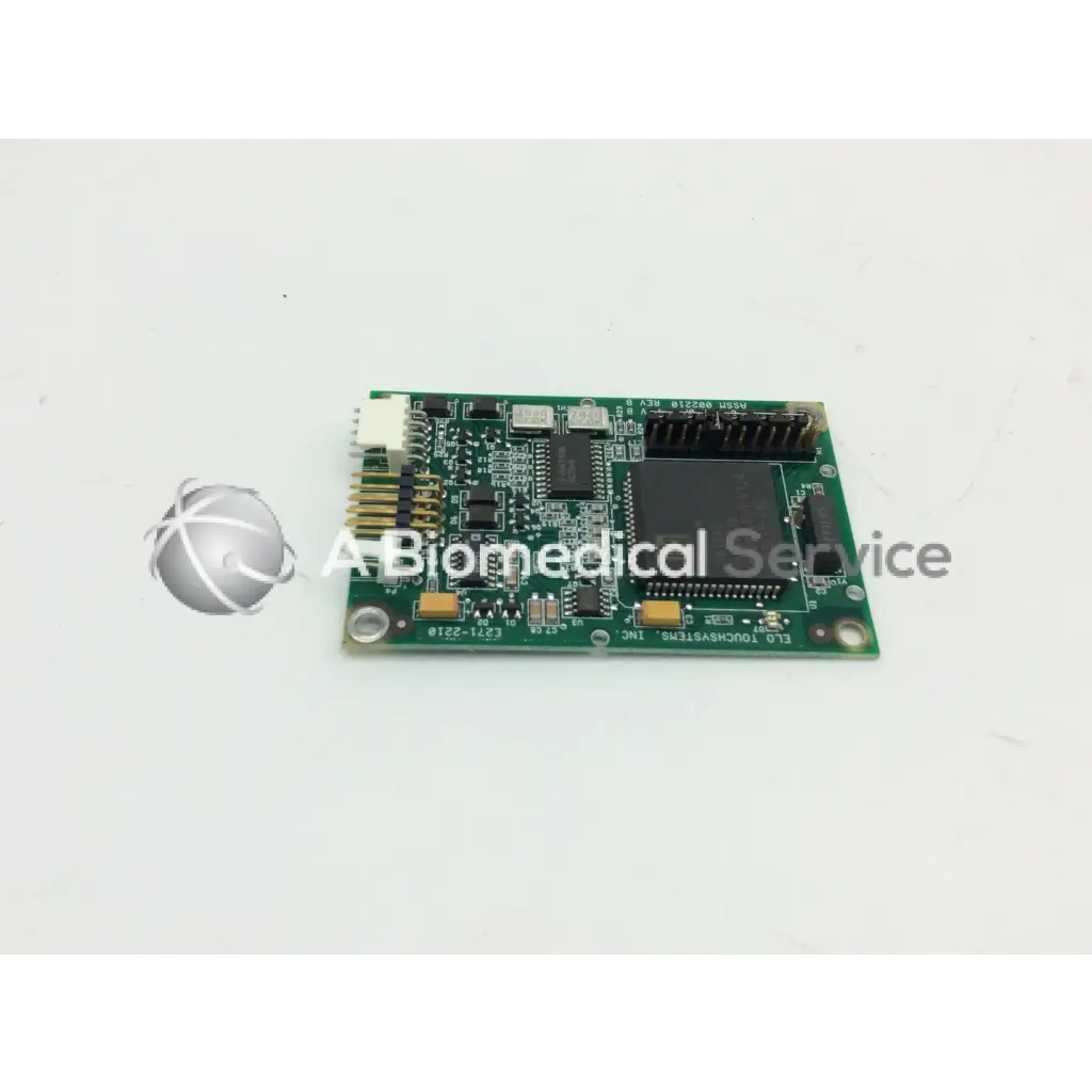 Green rectangular circuit board with black integrated circuits and gold connectors for elo touchsystems e271-2210 panels id174755