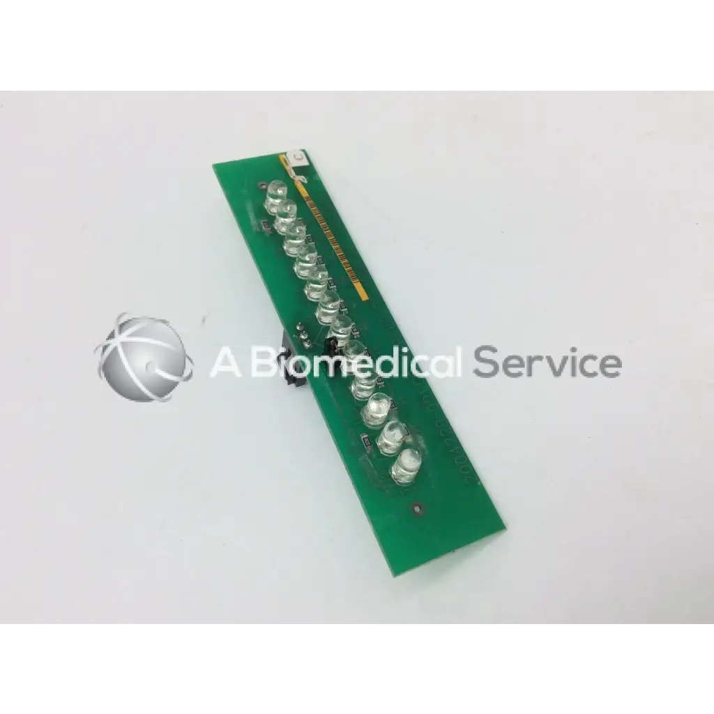 Green rectangular circuit board with clear led bulbs for ge marquette dash 4000 alarm light assembly 2004229-001