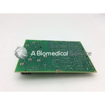 Green rectangular kvp control board with silver components and white sphere for ge oec plus fil amx4 plus