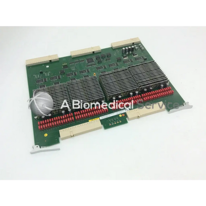 Green circuit board with red and black components heat sinks and beige connectors for ge vivid 7 tx128 transmitter board fc200022-01