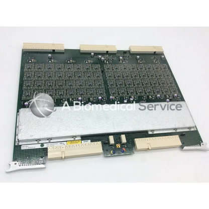 Green circuit board with beige connectors and silver components for ge vivid 9 dimension ultrasound fc200057-05 rev board