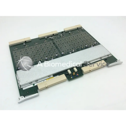 Green circuit board with silver heat sink and beige connectors for ge vivid 9 dimension ultrasound fc200057-05 rev board