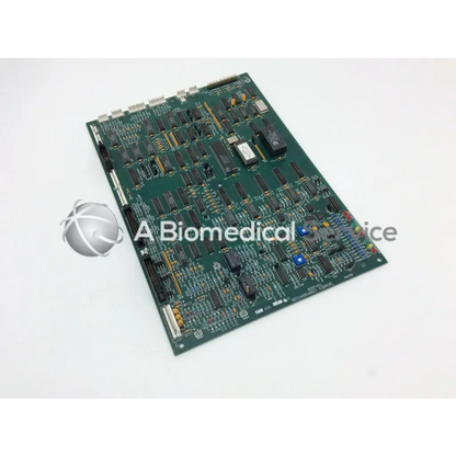 Green rectangular circuit board with black integrated circuits and connectors for gendex 9000 xray x-ray circuit board