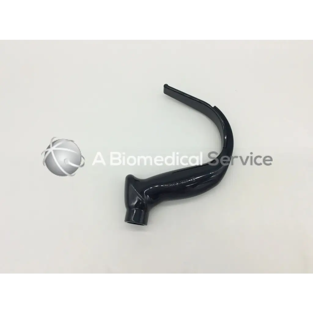 Black glossy plastic glidescope spectrum lopro s4 laryngoscope handle with curved design and cylindrical tip