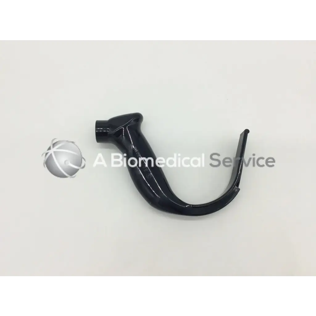 Black glossy plastic glidescope spectrum lopro laryngoscope handle with curved design and cylindrical tip for medical use