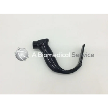 Black glossy plastic glidescope spectrum lopro laryngoscope handle with curved design and cylindrical tip for medical use