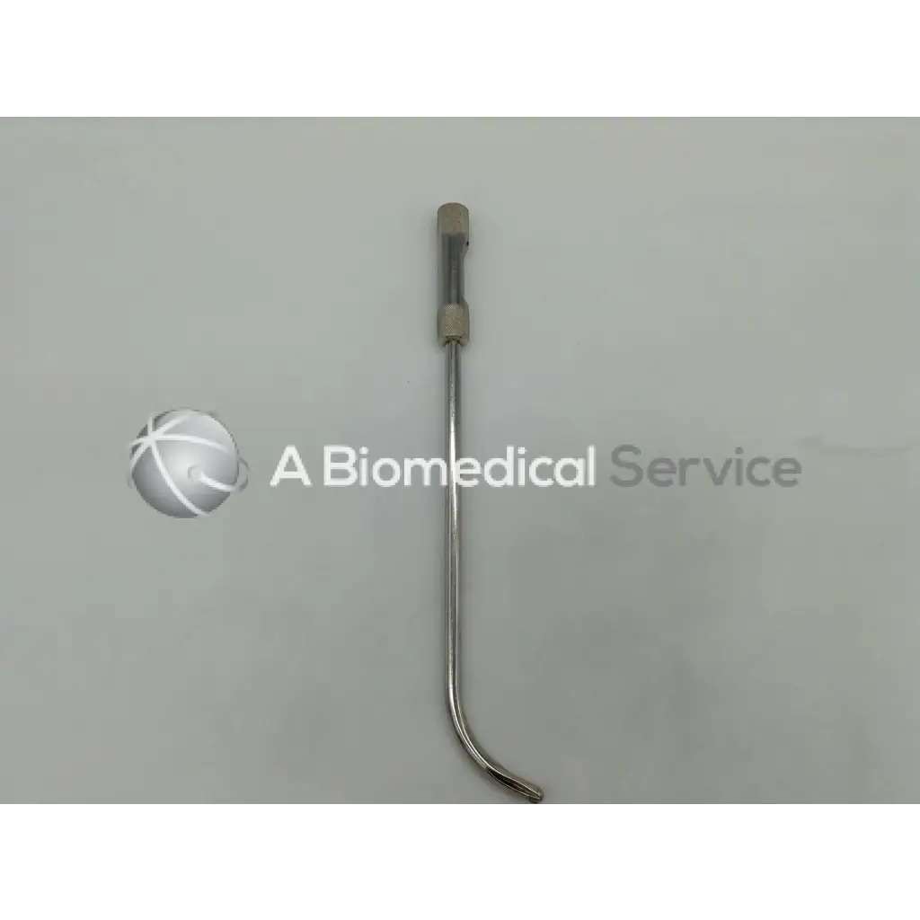 Silver greenwald urethral guide 24fr with curved slender metallic shaft and textured handle for medical use