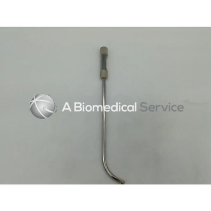 Silver greenwald urethral guide 24fr with curved slender metallic shaft and textured handle for medical use