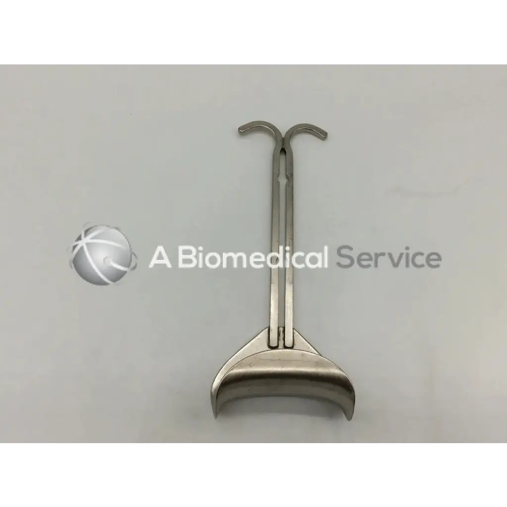 Stainless steel balfour abdominal retractor with curved handles and wide flat base for surgical use