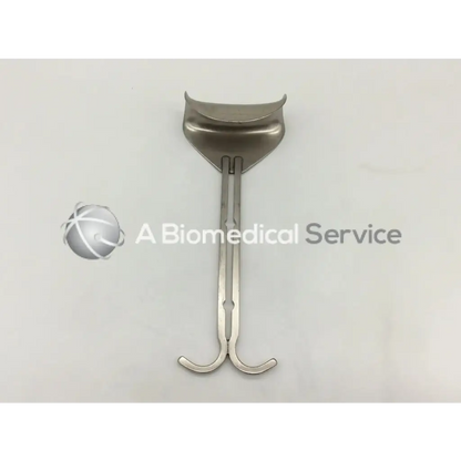 Stainless steel balfour abdominal retractor with curved handle and dual hooks for surgical use in 9 size