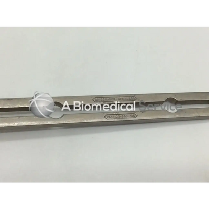 Silver stainless steel grieshaber balfour abdominal retractor medical instrument with engraved brand and model markings