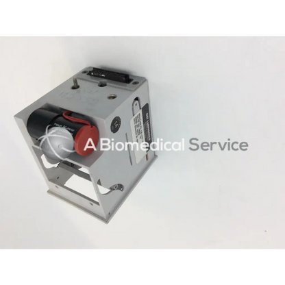 Silver metallic housing with black and red cylindrical component in gsi lumonics hot dot recorder dot recorder module