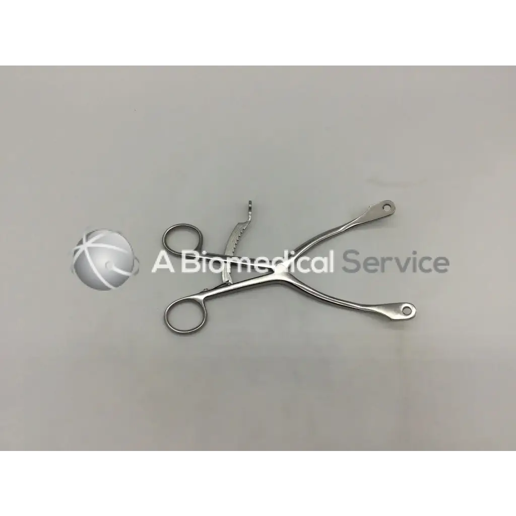 GSource 40.7510 kolbel retractor ring handle stainless steel surgical clamp with serrated jaw and circular handles