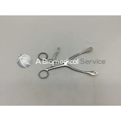 GSource 40.7510 kolbel retractor ring handle stainless steel surgical clamp with serrated jaw and circular handles