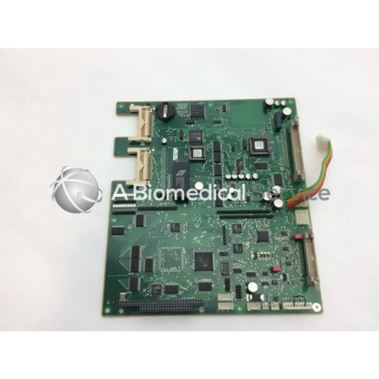 Green circuit board with black and silver components of hamilton medical 155.463 02 featuring ad7837arz bbcf1 1 and tl16c550cfn