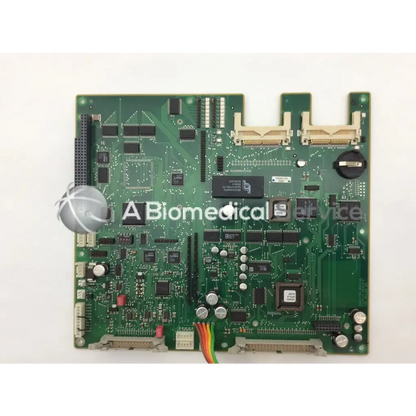 Green printed circuit board with electronic components and connectors for hamilton medical 155.463/02 featuring ad7837arz bbcf1-1 and tl16c550cfn
