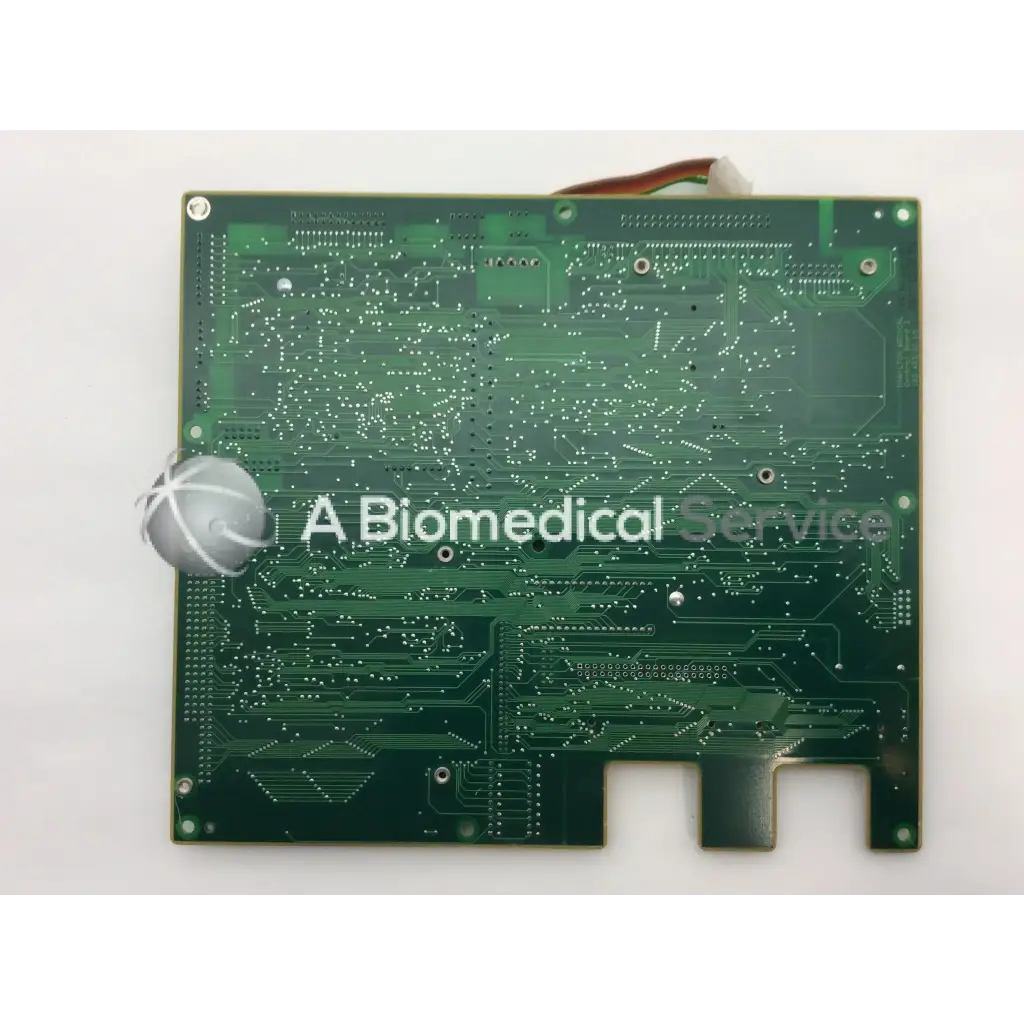 Green rectangular circuit board with silver traces and mounting holes for hamilton medical 15546302 with ad7837arz bbcf1-1 and tl16c550cfn components