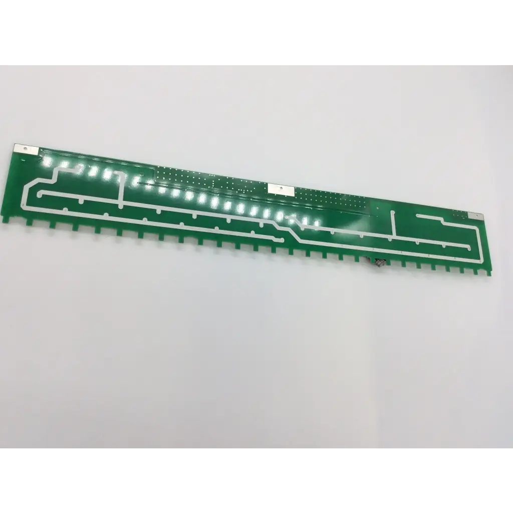 Green rectangular hansol ssb520h28s02 backlight inverter circuit board with white traces and small led lights for sony tvs