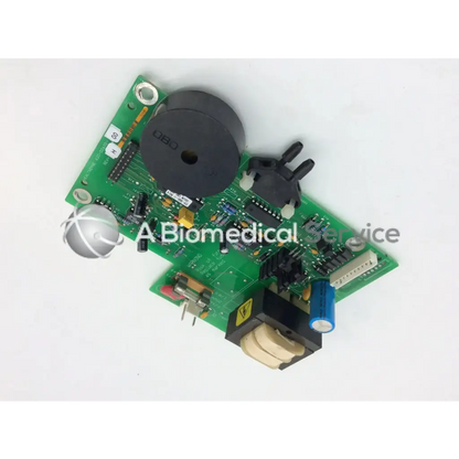 Green printed circuit board power supply parts with black silver components and circular sensor for healthdyne 630-00600-00