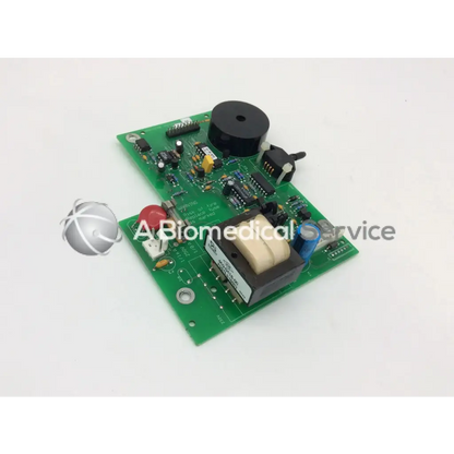 Green printed circuit board with black red and beige electronic components for healthdyne power supply parts