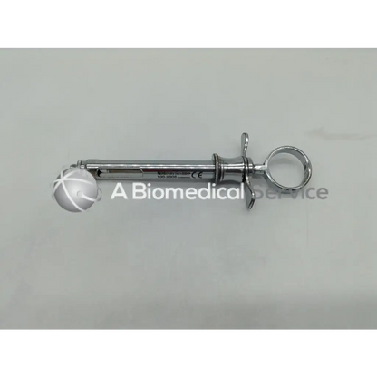 Stainless steel henry schein dental aspirating syringe with spherical bulb and ring handle for dental aspirating use