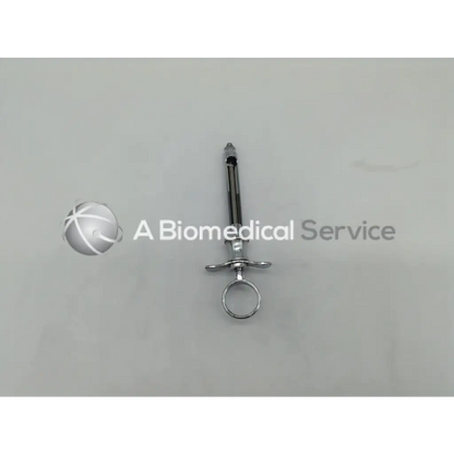 Stainless steel henry schein dental aspirating syringe with ring handle and plunger for dental use