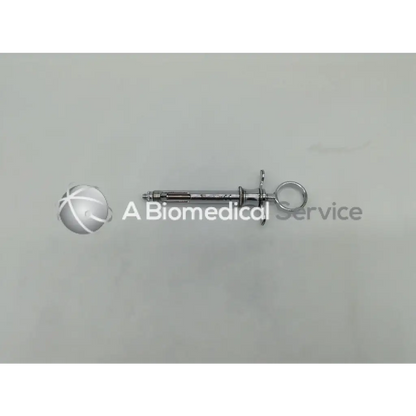 Henry schein stainless steel dental aspirating syringe with ring handle and threaded barrel for dental use