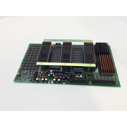 Green hitachi cz04ad-s14 il67dv interface board assembly with black components and brown heat sinks