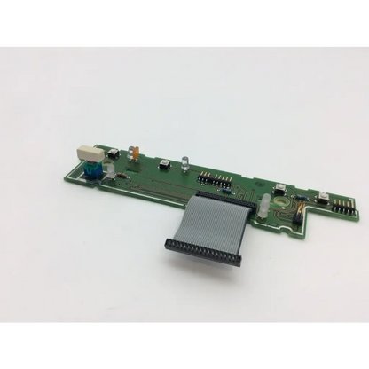 Green circuit board a32000501 with flexible gray ribbon cable and electronic components for krippner a32000501 device