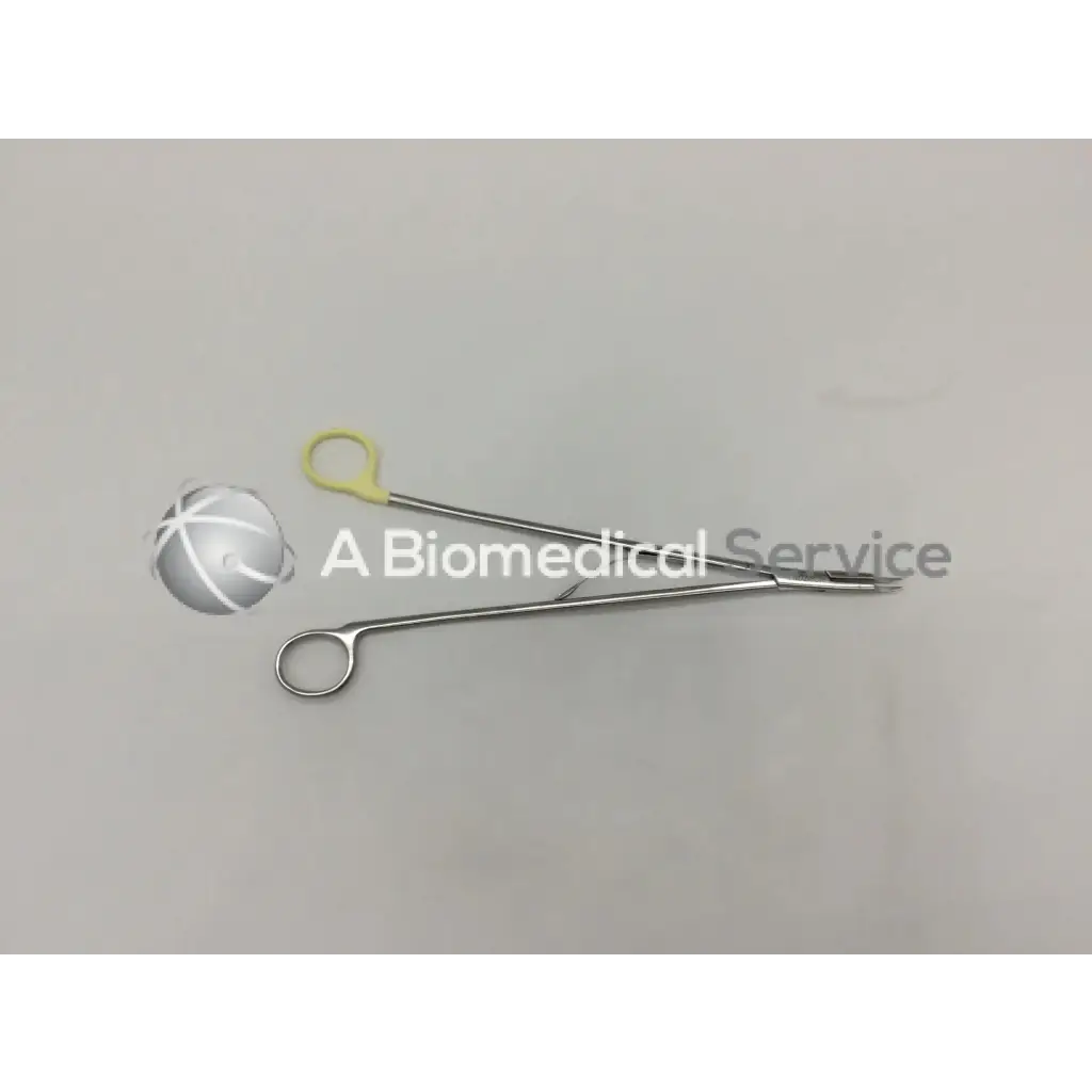 Silver surgical open ligating clip appliers with yellow plastic loop handle clip appliers small by horizon 137111
