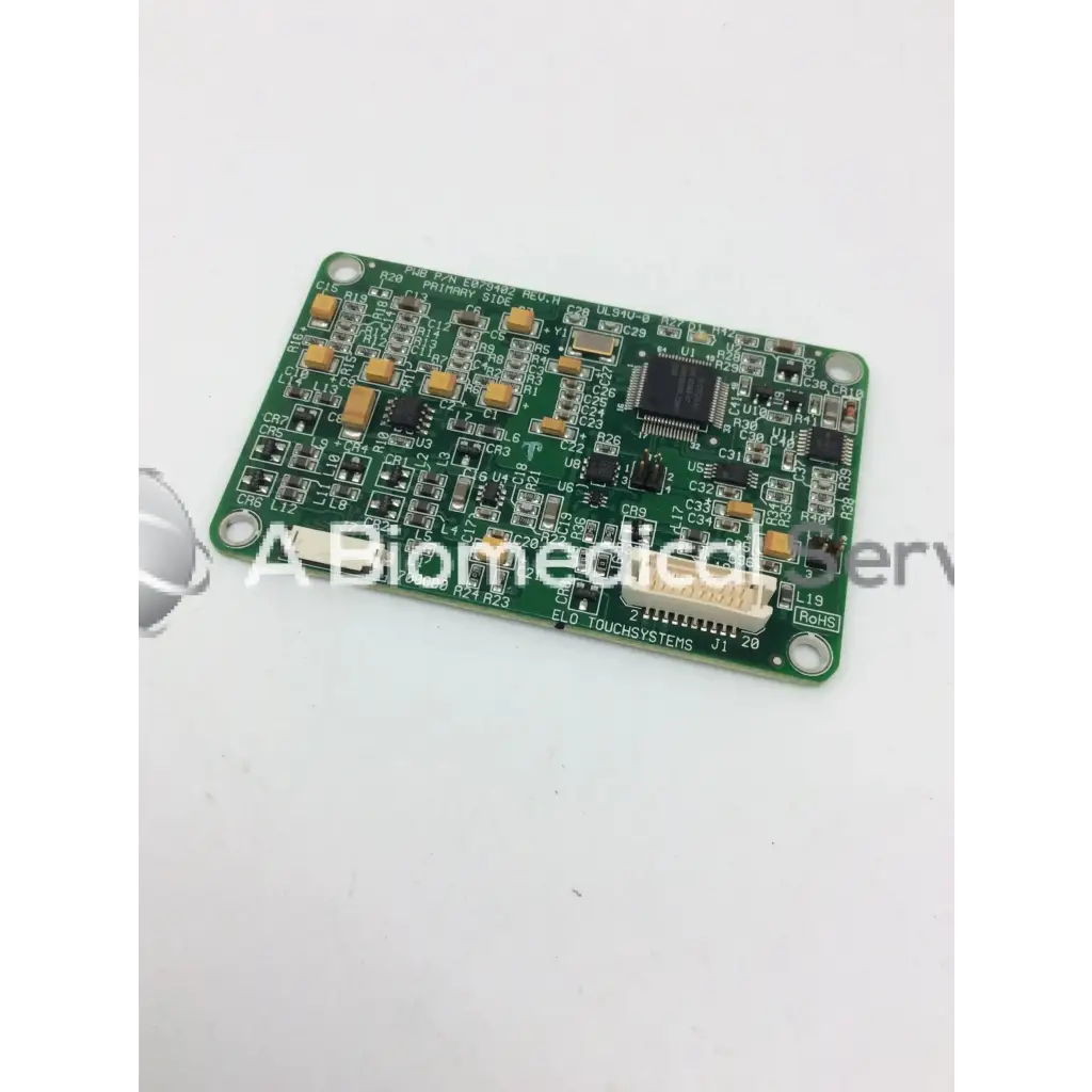 Green rectangular circuit board with electronic components for hp elo et1515l-auaa-1-r hp-g touch device