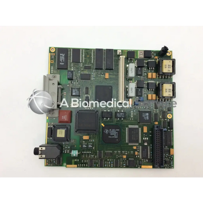 Hp m3046-66502 a3951-17599 green patient monitor circuit board with black and silver electronic components