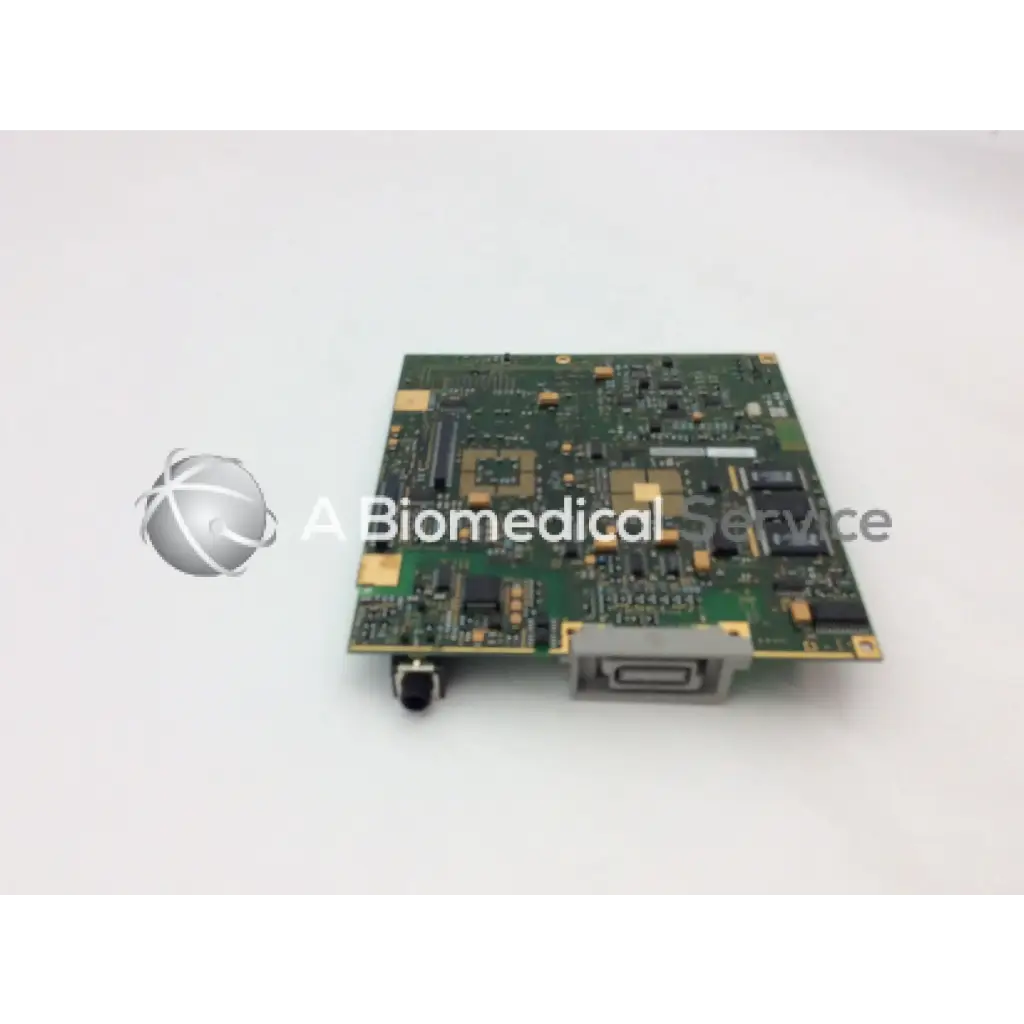 Green rectangular hp m3046-66502 a3951-17599 patient monitor circuit board with gold connectors and electronic components