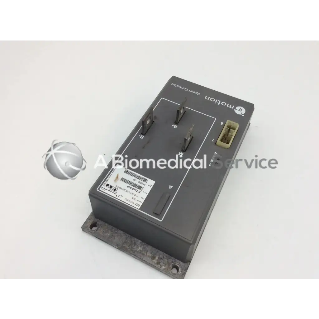 Black rectangular inmotion 307340-000 pump speed controller with labeled terminals and beige connector port visible
