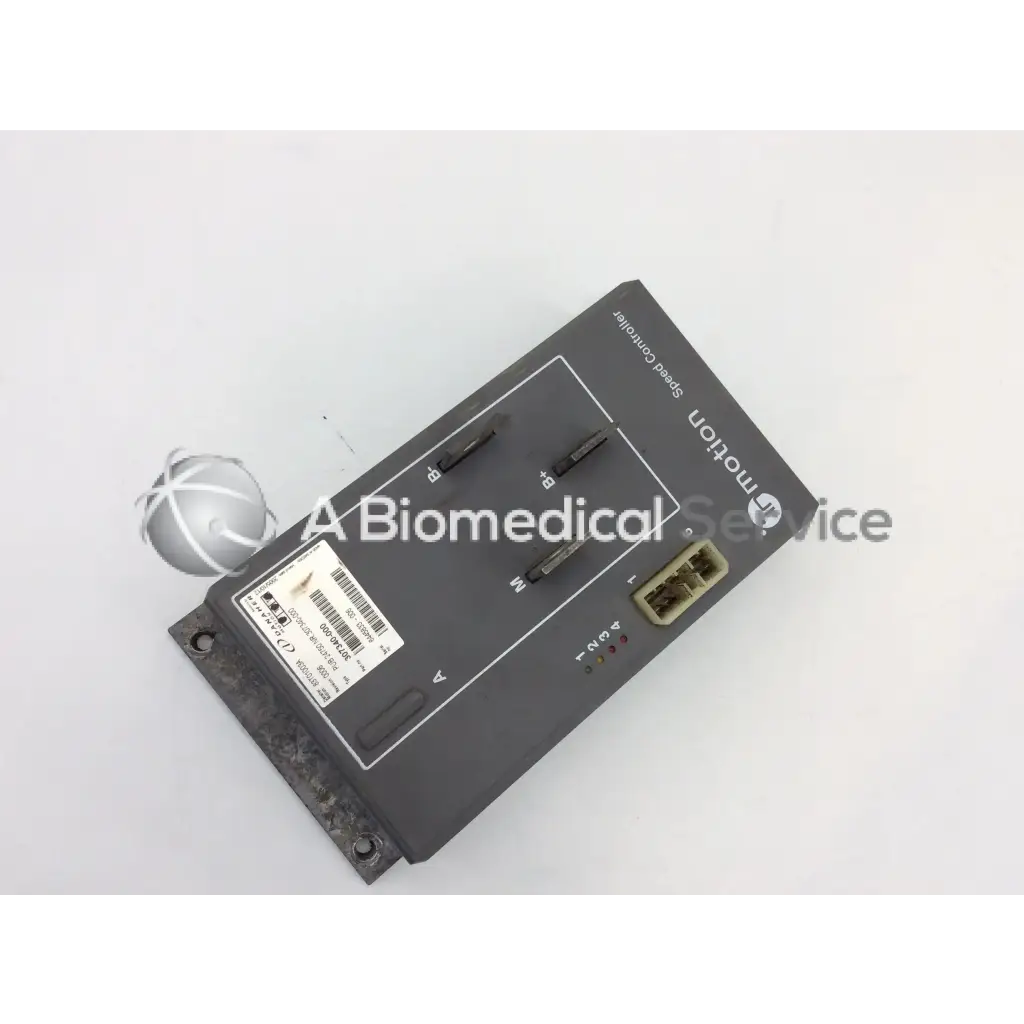 Black rectangular inmotion 307340-000 pump speed controller with three toggle switches and beige connector port