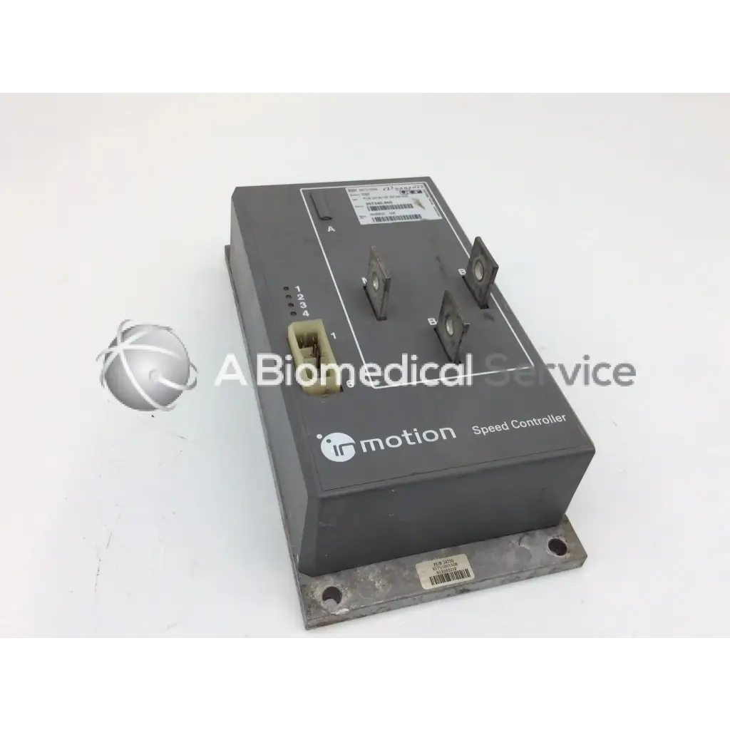 Dark gray rectangular i-motion inmotion 307340-000 pump speed controller with beige connector and metallic terminals