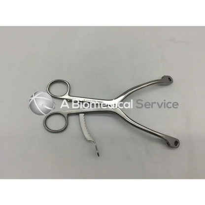 Innomed t1015 kolbel stainless steel surgical clamp with serrated cutting edge and two circular handles